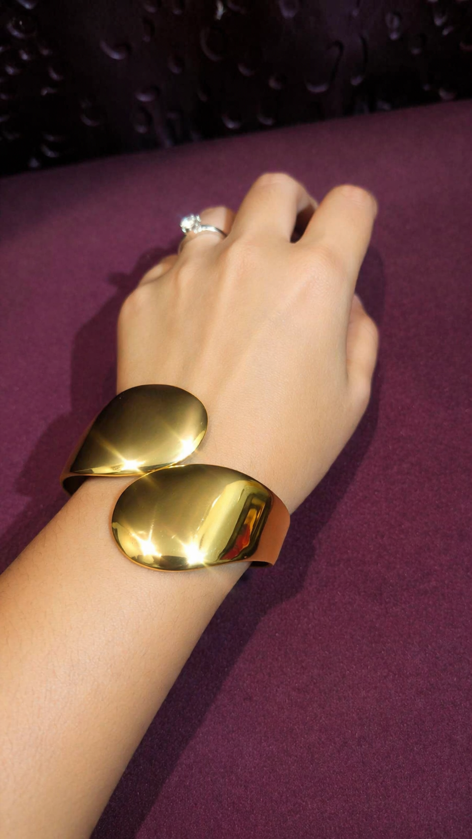 Bold Glossy Gold Cuff Bracelet