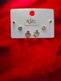 ✨ 3 in 1 Premium heart Look Ear Tops Set