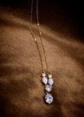 Luxury Multi-Stone Drop Pendant Necklace