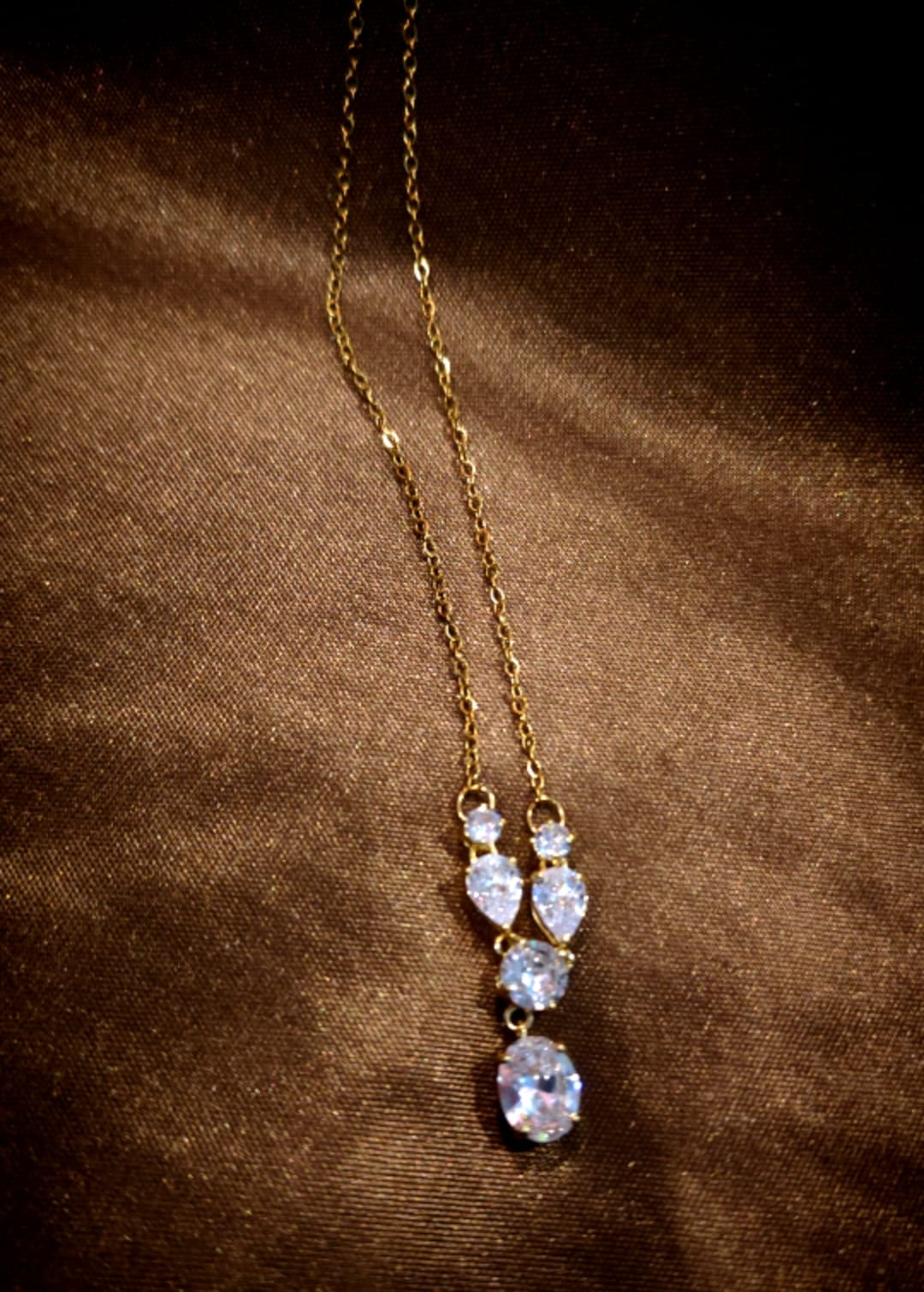 Luxury Multi-Stone Drop Pendant Necklace