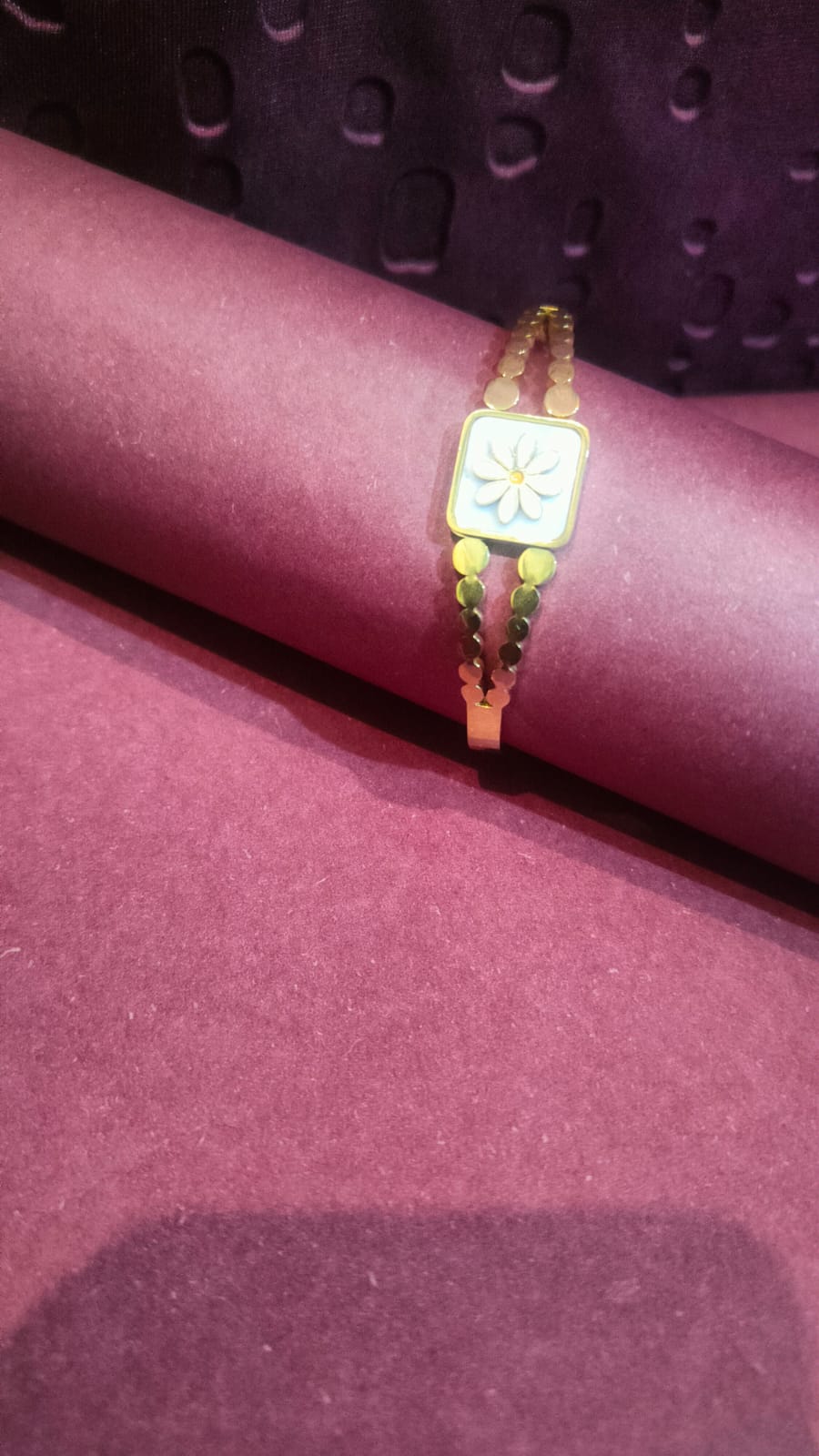 Elegant Floral Gold Bracelet
