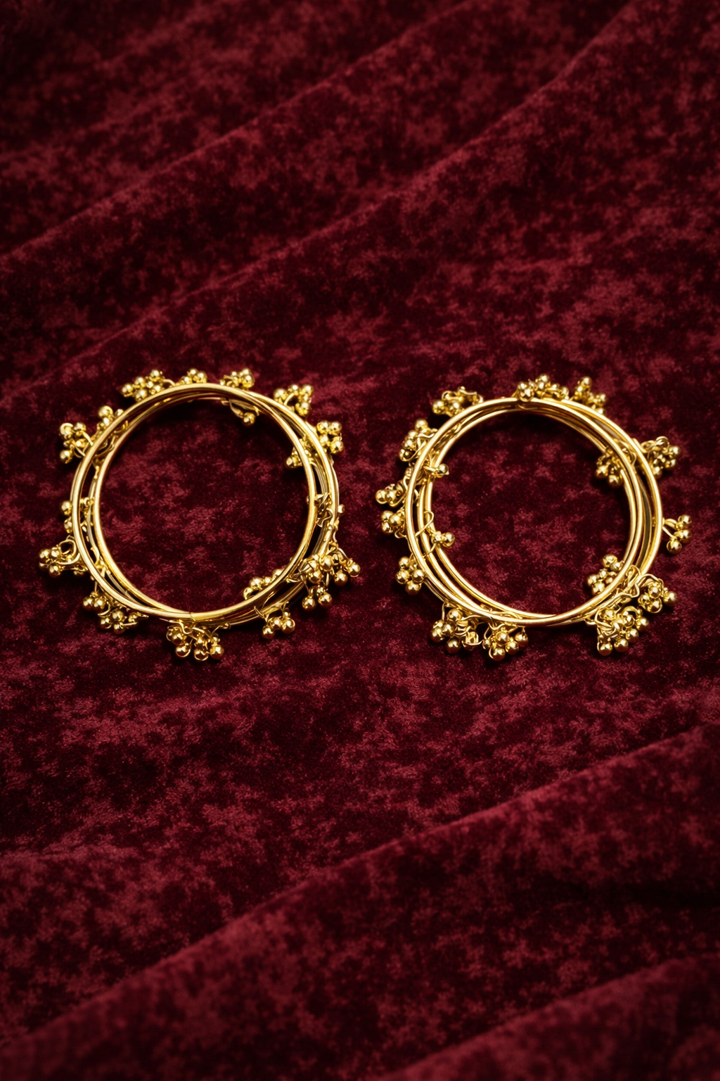 Elegant Gold Floral Charm Bangles Set ,8 piece of bangle