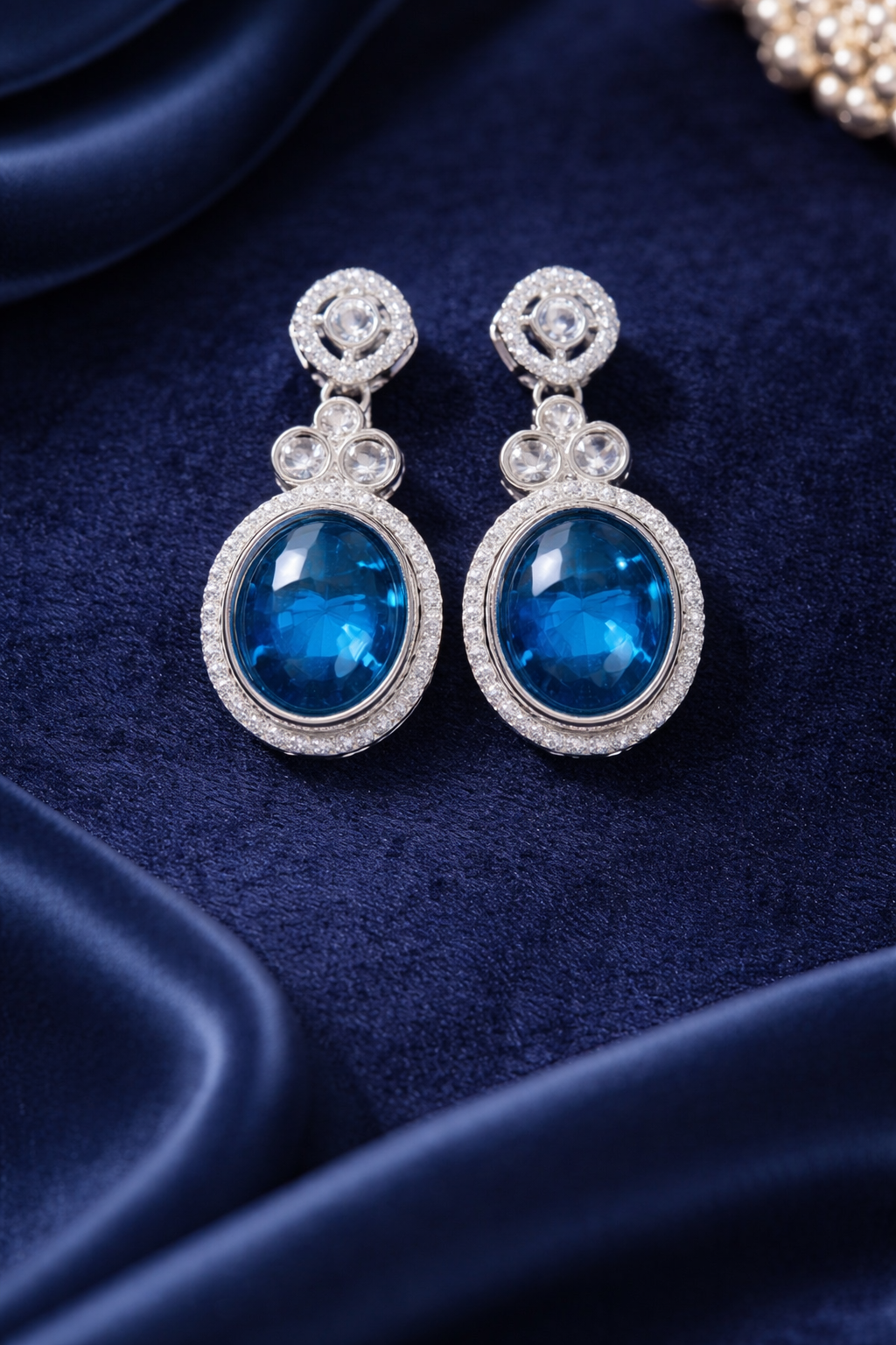 Customizable Gemstone Oval Drop Earrings
