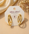 Classic Gold Double Hoop Earrings ✨