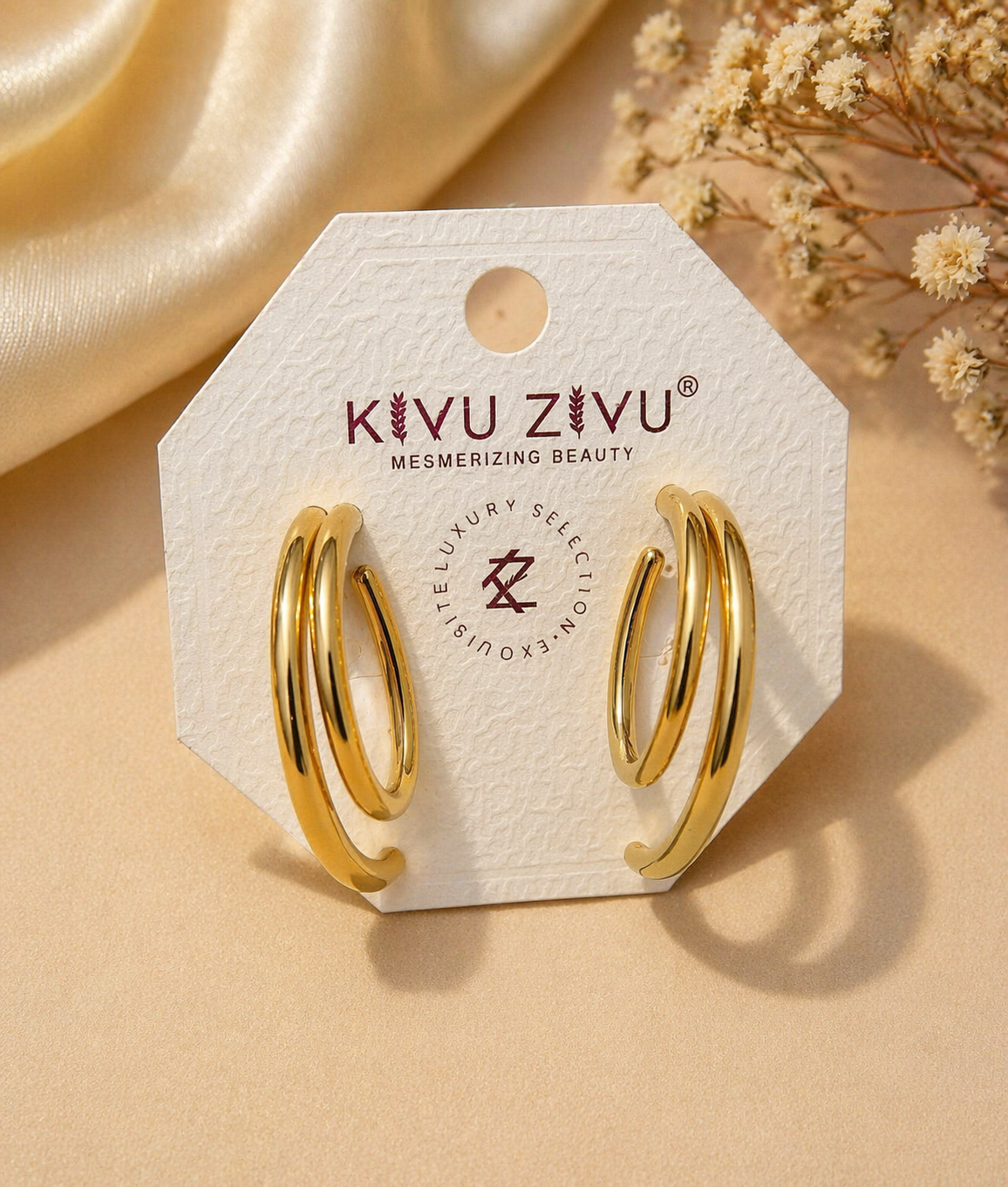 Classic Gold Double Hoop Earrings ✨