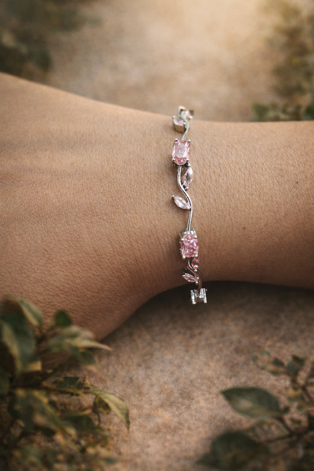 Elegant Tulip Flower Design Bracelet