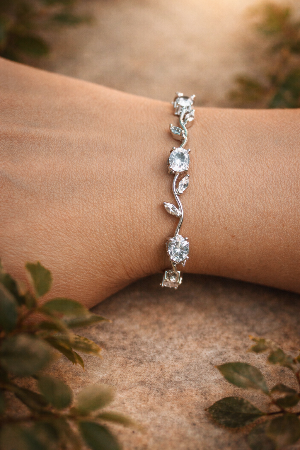 Elegant Tulip Flower Design Bracelet
