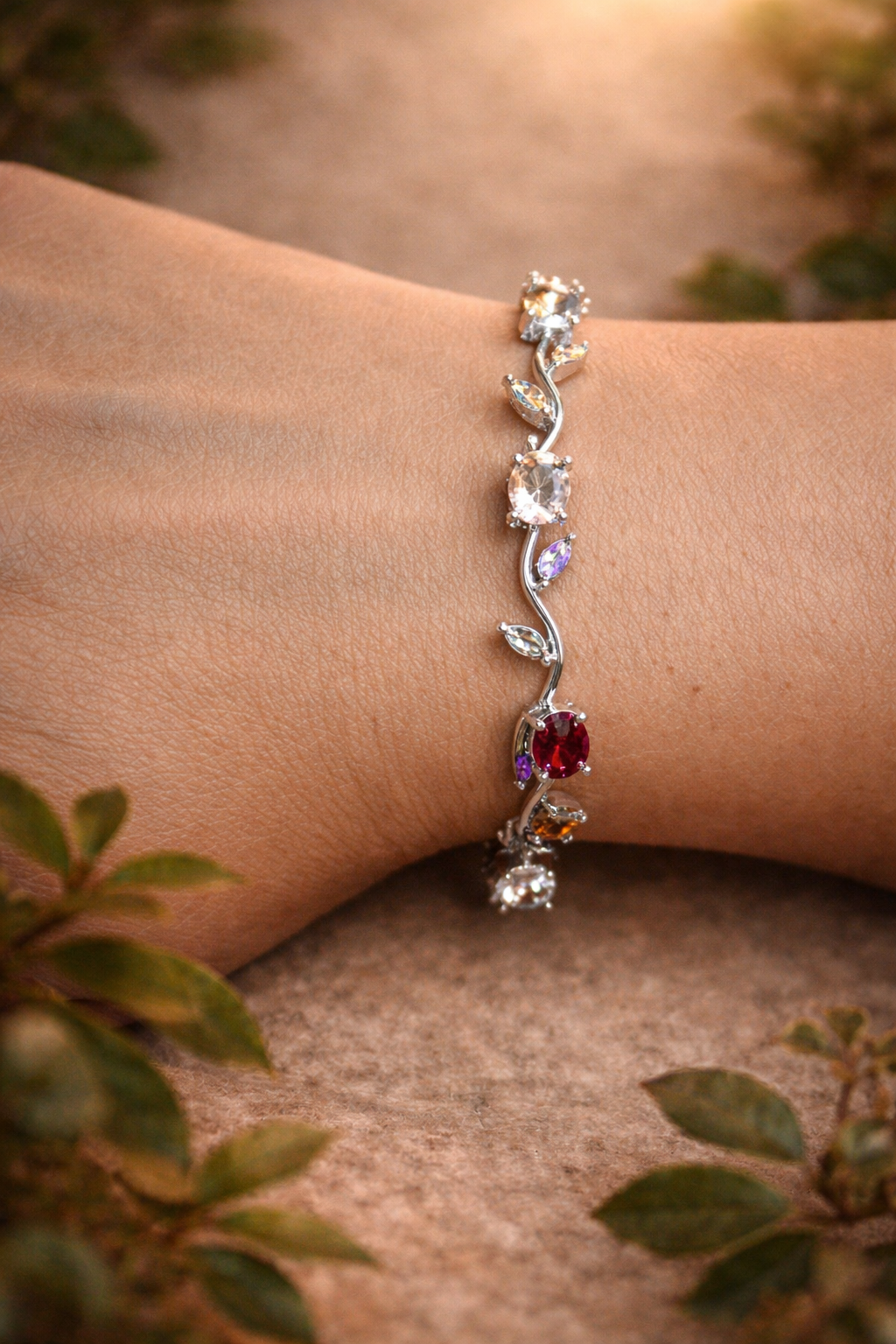 Elegant Tulip Flower Design Bracelet